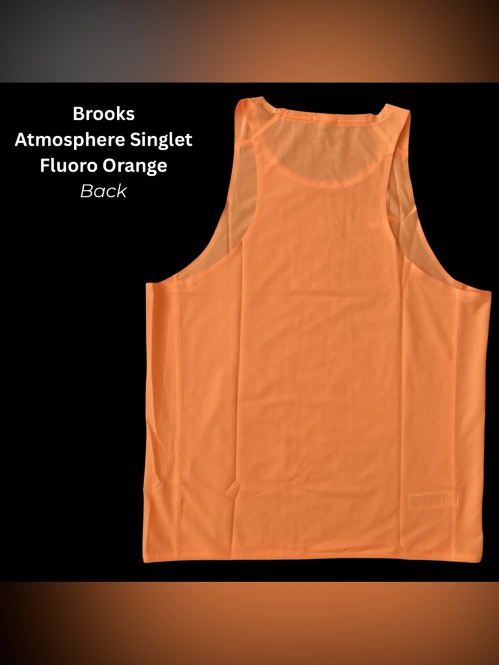 Brooks Fluoro Orange Running Singlet